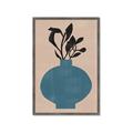 Picture of Lonely Plant on Blue Vase _GroupedProduct_Rectangle_Portrait_Framed_Matted_