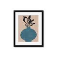 Picture of Lonely Plant on Blue Vase _GroupedProduct_Rectangle_Portrait_Framed_Matted_