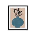Picture of Lonely Plant on Blue Vase _GroupedProduct_Rectangle_Portrait_Framed_Matted_
