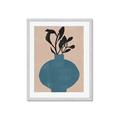Picture of Lonely Plant on Blue Vase _GroupedProduct_Rectangle_Portrait_Framed_Matted_