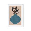 Picture of Lonely Plant on Blue Vase _GroupedProduct_Rectangle_Portrait_Framed_Matted_