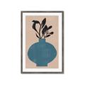 Picture of Lonely Plant on Blue Vase _GroupedProduct_Rectangle_Portrait_Framed_Matted_