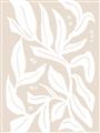 Picture of White Leaves on Beige _GroupedProduct_Rectangle_Portrait_Unframed_Print_Only_