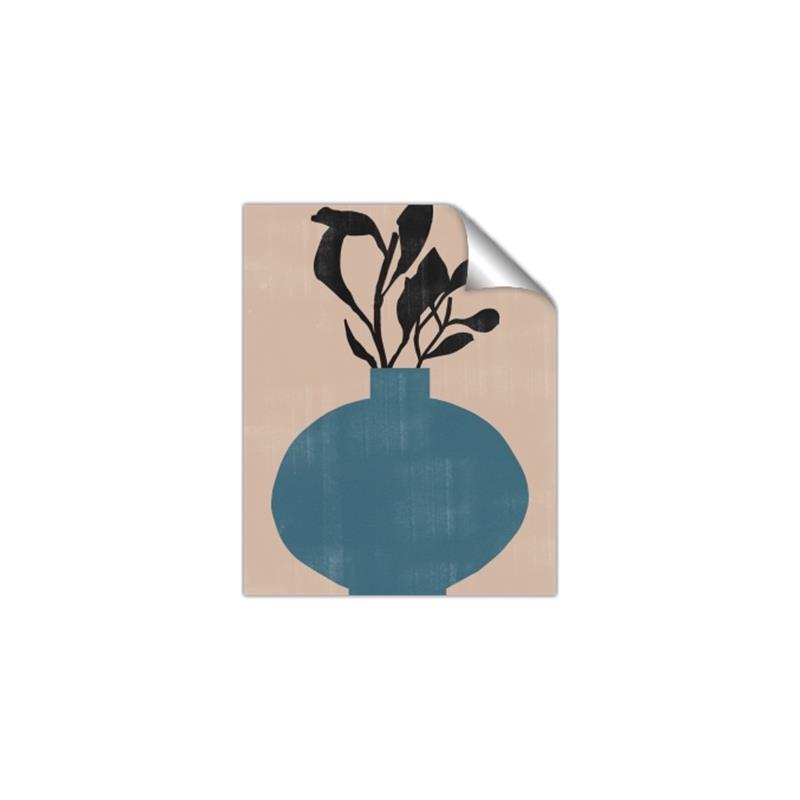 Picture of Lonely Plant on Blue Vase _GroupedProduct_Rectangle_Portrait_Unframed_Print_Only_