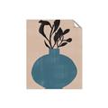 Picture of Lonely Plant on Blue Vase _GroupedProduct_Rectangle_Portrait_Unframed_Print_Only_