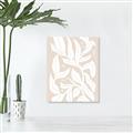 Picture of White Leaves on Beige _GroupedProduct_Rectangle_Portrait_Canvas_