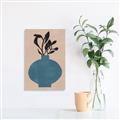 Picture of Lonely Plant on Blue Vase _GroupedProduct_Rectangle_Portrait_Canvas_