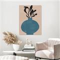 Picture of Lonely Plant on Blue Vase _GroupedProduct_Rectangle_Portrait_Canvas_