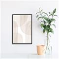 Picture of Celestial Beige Lines _GroupedProduct_Rectangle_Portrait_Canvas_Framed_