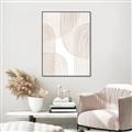Picture of Celestial Beige Lines _GroupedProduct_Rectangle_Portrait_Canvas_Framed_