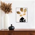 Picture of Azurea Gold Leaves _GroupedProduct_Rectangle_Portrait_Canvas_Framed_