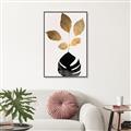 Picture of Azurea Gold Leaves _GroupedProduct_Rectangle_Portrait_Canvas_Framed_