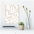 Picture of White Leaves on Beige _GroupedProduct_Rectangle_Portrait_Unframed_Print_Only_