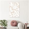 Picture of White Leaves on Beige _GroupedProduct_Rectangle_Portrait_Unframed_Print_Only_