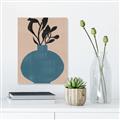 Picture of Lonely Plant on Blue Vase _GroupedProduct_Rectangle_Portrait_Unframed_Print_Only_