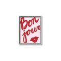 Picture of Red Bonjour Lip _GroupedProduct_Rectangle_Portrait_Canvas_Framed_