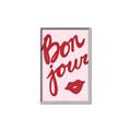 Picture of Red Bonjour Lip _GroupedProduct_Rectangle_Portrait_Canvas_Framed_