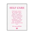 Picture of Pink Self Care _GroupedProduct_Rectangle_Portrait_Canvas_Framed_