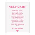 Picture of Pink Self Care _GroupedProduct_Rectangle_Portrait_Canvas_Framed_