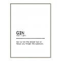 Picture of Quote Gin Question _GroupedProduct_Rectangle_Portrait_Canvas_Framed_