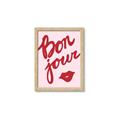Picture of Red Bonjour Lip _GroupedProduct_Rectangle_Portrait_Framed_Matted_