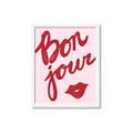 Picture of Red Bonjour Lip _GroupedProduct_Rectangle_Portrait_Framed_Matted_