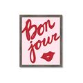 Picture of Red Bonjour Lip _GroupedProduct_Rectangle_Portrait_Framed_Matted_
