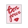 Picture of Red Bonjour Lip _GroupedProduct_Rectangle_Portrait_Framed_Matted_