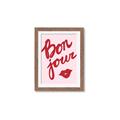 Picture of Red Bonjour Lip _GroupedProduct_Rectangle_Portrait_Framed_Matted_
