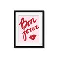 Picture of Red Bonjour Lip _GroupedProduct_Rectangle_Portrait_Framed_Matted_