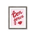 Picture of Red Bonjour Lip _GroupedProduct_Rectangle_Portrait_Framed_Matted_
