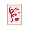 Picture of Red Bonjour Lip _GroupedProduct_Rectangle_Portrait_Framed_Matted_