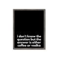Picture of Coffee or Vodka _GroupedProduct_Rectangle_Portrait_Framed_Matted_