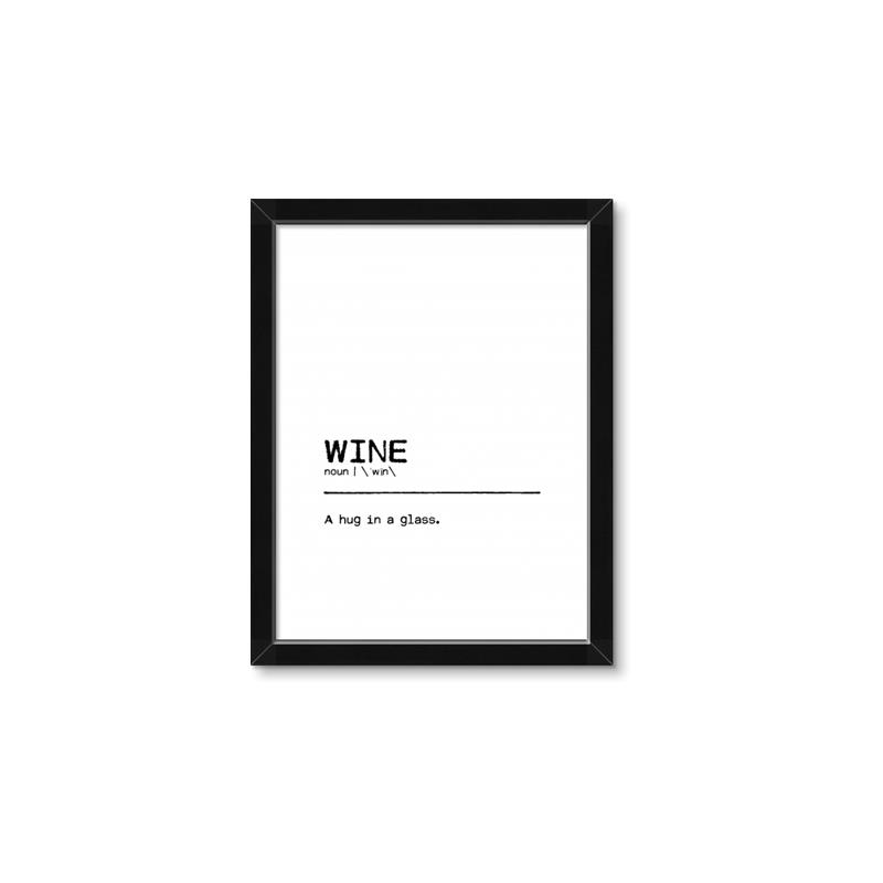 Picture of Quote Wine Hug _GroupedProduct_Rectangle_Portrait_Framed_Matted_