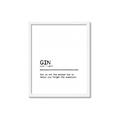 Picture of Quote Gin Question _GroupedProduct_Rectangle_Portrait_Framed_Matted_