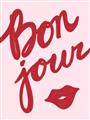 Picture of Red Bonjour Lip _GroupedProduct_Rectangle_Portrait_Unframed_Print_Only_