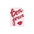 Picture of Red Bonjour Lip _GroupedProduct_Rectangle_Portrait_Unframed_Print_Only_