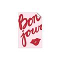 Picture of Red Bonjour Lip _GroupedProduct_Rectangle_Portrait_Unframed_Print_Only_