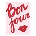 Picture of Red Bonjour Lip _GroupedProduct_Rectangle_Portrait_Unframed_Print_Only_