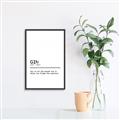 Picture of Quote Gin Question _GroupedProduct_Rectangle_Portrait_Canvas_Framed_