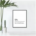 Picture of Quote Gin Question _GroupedProduct_Rectangle_Portrait_Canvas_Framed_
