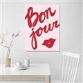 Picture of Red Bonjour Lip _GroupedProduct_Rectangle_Portrait_Unframed_Print_Only_