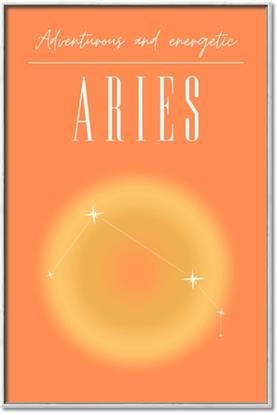 Picture of Aries Zodiac Print Art