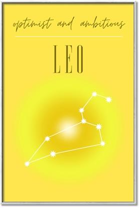 Picture of Leo Zodiac Print Art