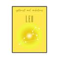 Picture of Leo Zodiac Print Art _GroupedProduct_Rectangle_Portrait_Canvas_Framed_