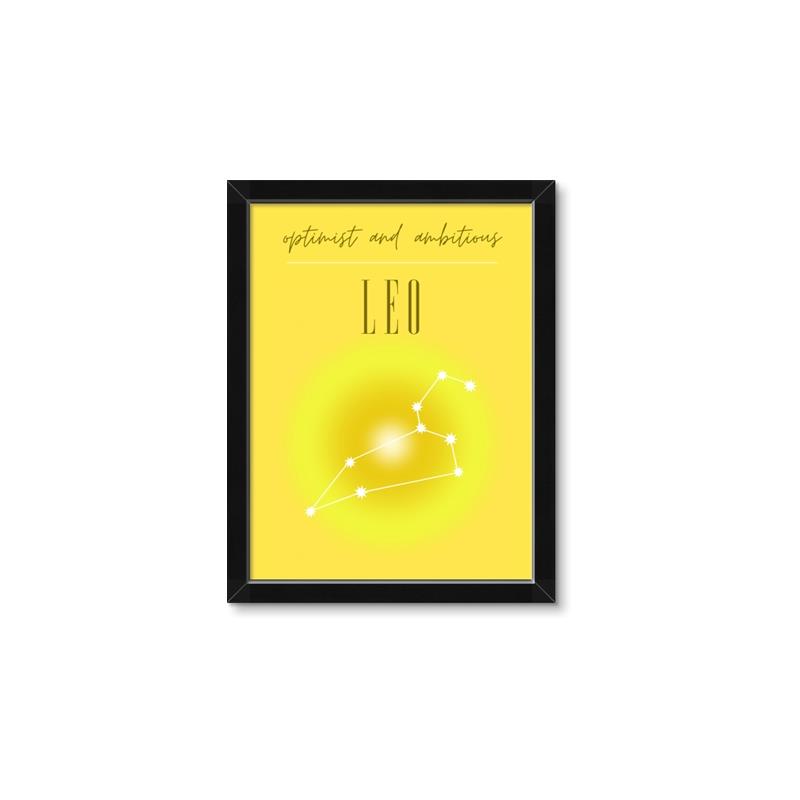 Picture of Leo Zodiac Print Art _GroupedProduct_Rectangle_Portrait_Framed_Matted_