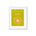 Picture of Gemini Zodiac Print Art _GroupedProduct_Rectangle_Portrait_Framed_Matted_
