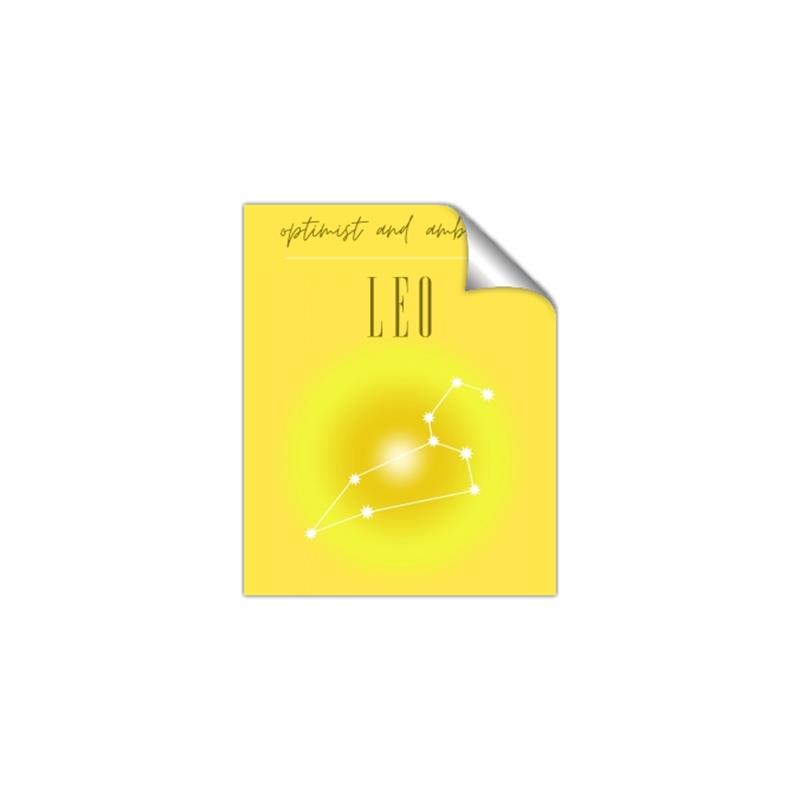 Picture of Leo Zodiac Print Art _GroupedProduct_Rectangle_Portrait_Unframed_Print_Only_