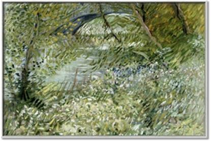 Picture of Vincent Van Gogh's River Bank In Springtime (1887)