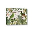 Picture of Green Nostalgic Tropical Birds _GroupedProduct_Rectangle_Landscape_Canvas_